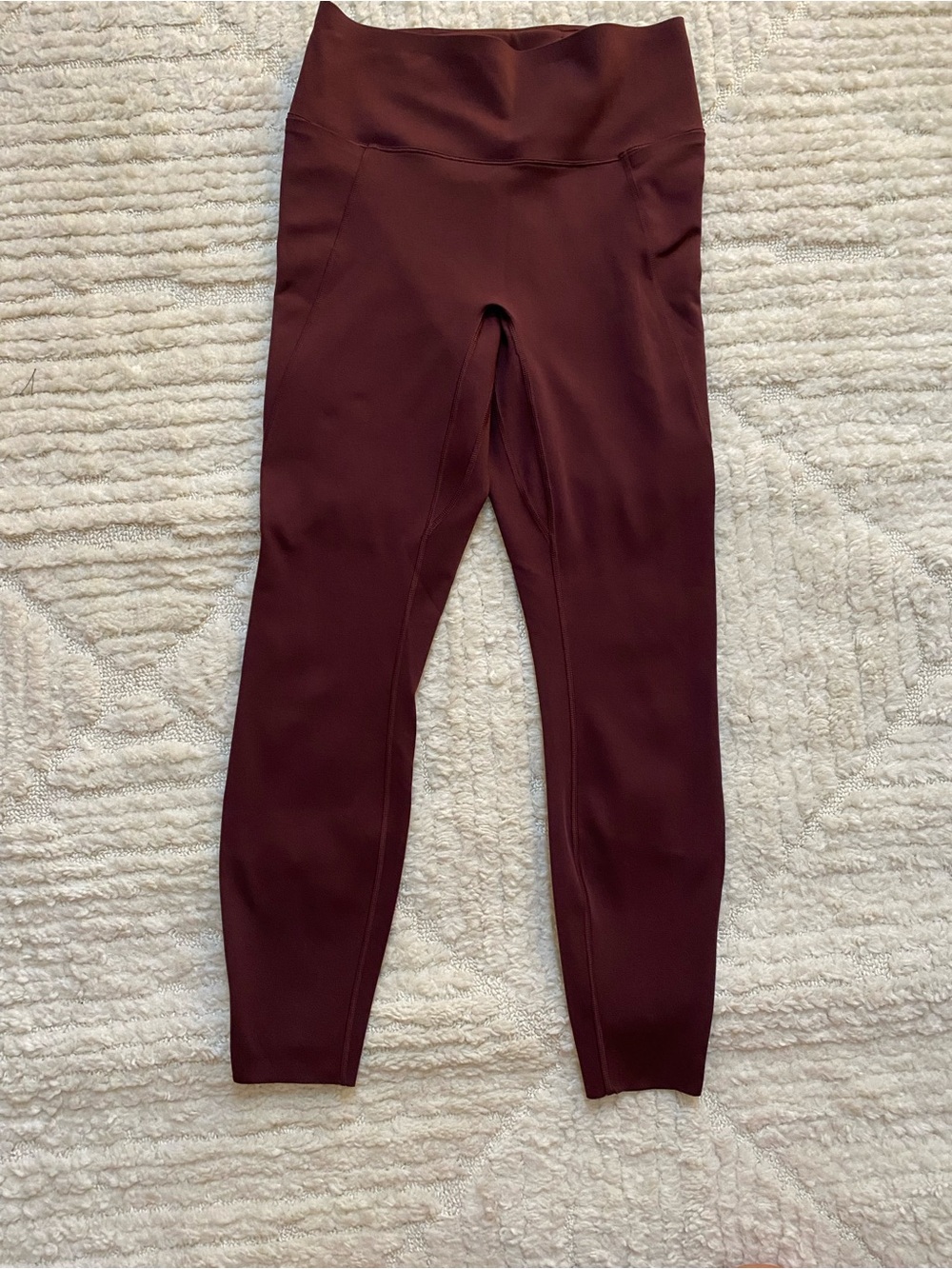 Nike Women's No Front Seam High-Waist 7/8 Leggings - Burgundy/Maroon